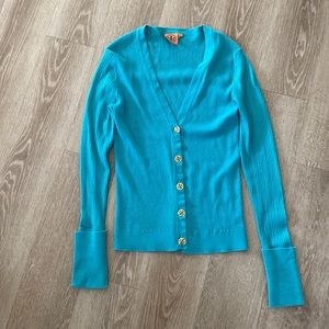 Tory Burch turquoise cardigan